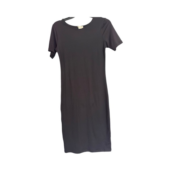 Yvette Black Midi Dress Medium NWOT - Picture 2 of 5